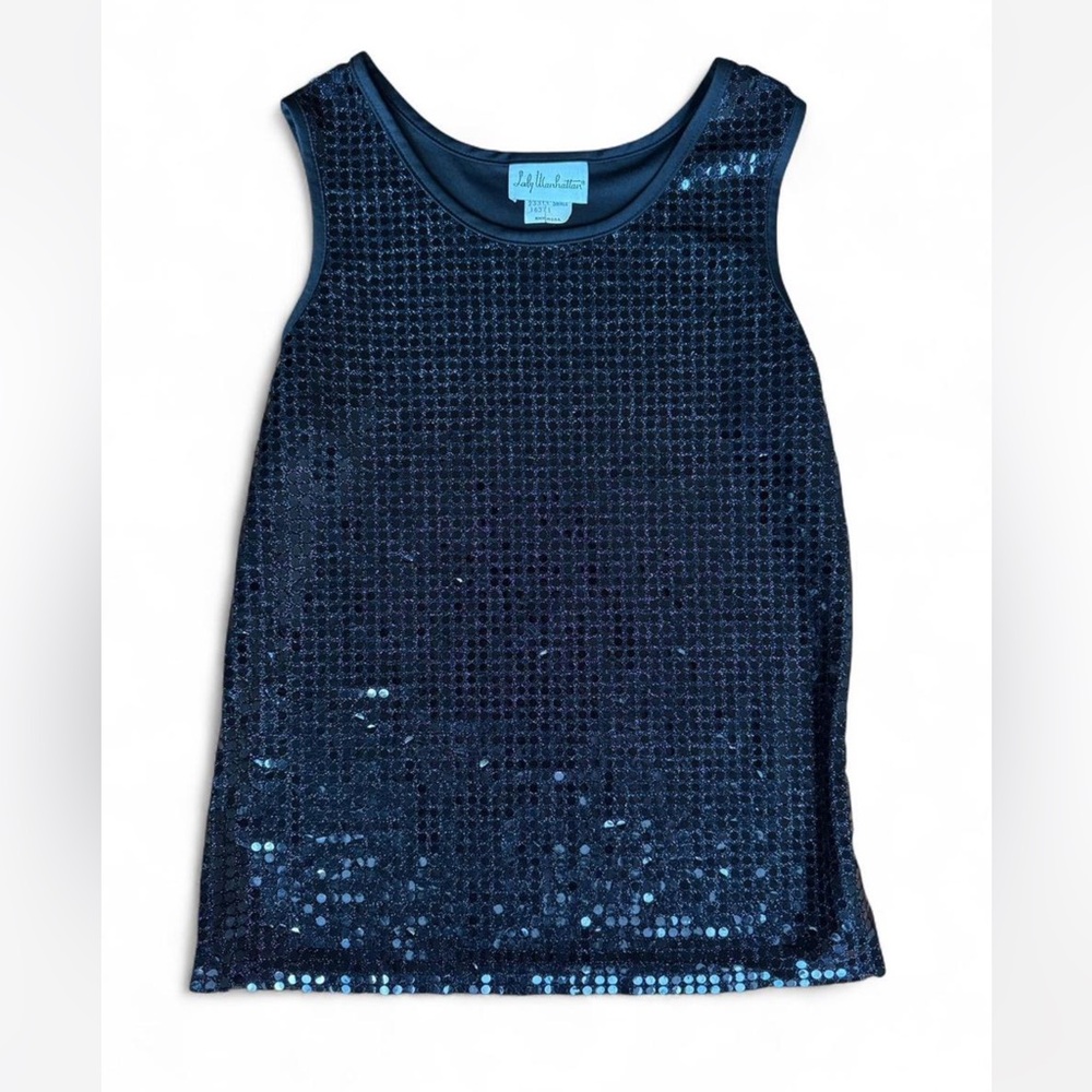 Vintage Lady Manhattan Black Sequin Cami